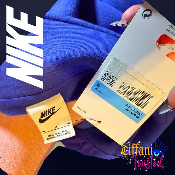 Nike Oversized Fit Cropped Polo Sweatshirt – Royal Blue – Women’s Medium (NWT) - Picture 5 of 6